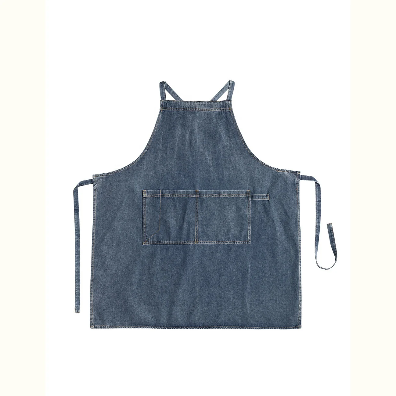 China factory Custom Home Adjustable kitchen custom logo bbq denim apron mom and kids child garden apron