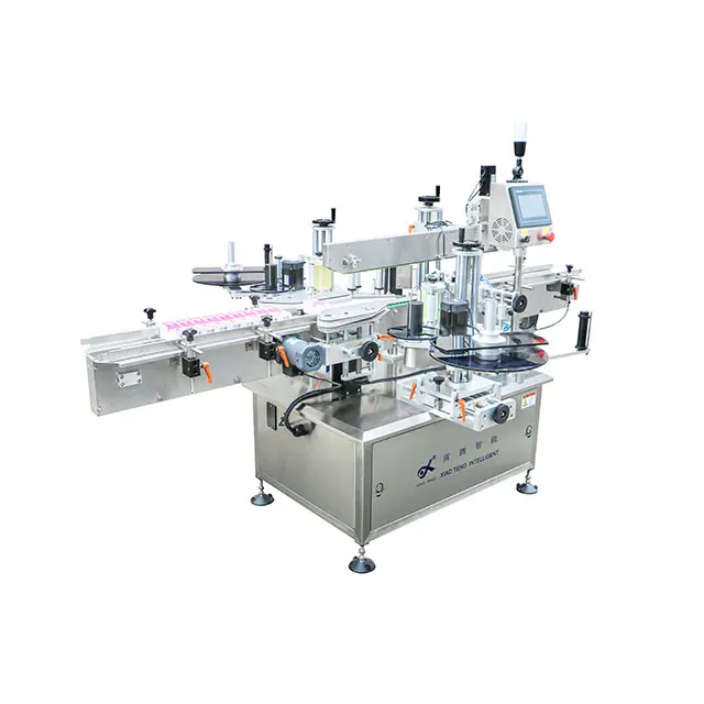 High Speed  Double-sided Labeling Machine Round Flat  Bottle Diagonal Sealing Labeling Machine