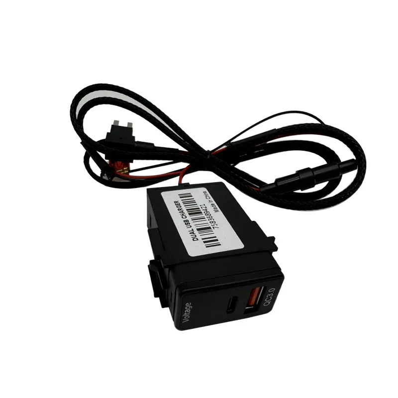 QC3.0 +PD3.0 USB Power Socket 60W  Type C & Quick Charge 3.0 Car Charger USB Adapter for Smart Phone  Android GPS Use for Nissan