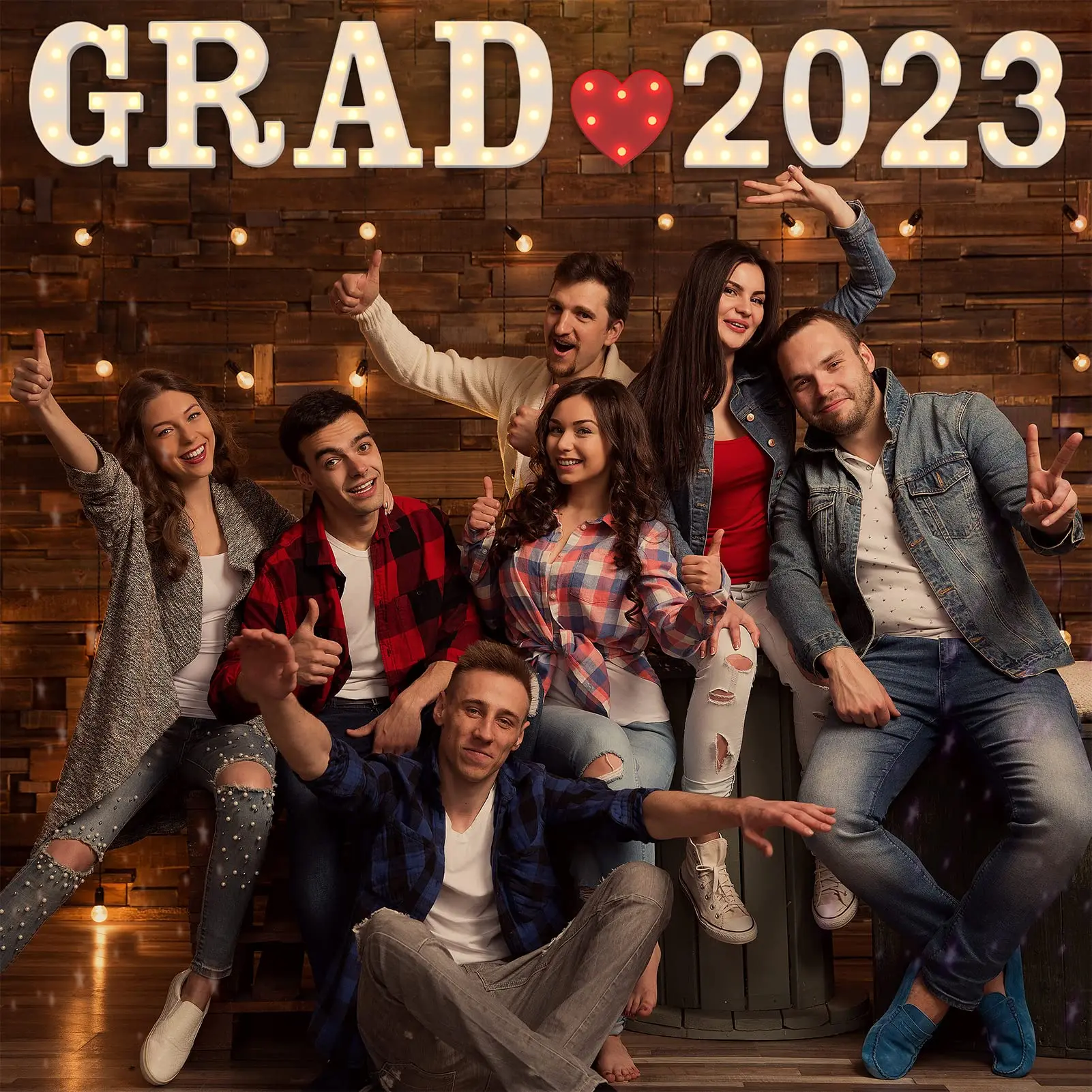 2023 New Style Led Letters Punch marquee neon Led Letter Sign For Graduation Party birthday event decor