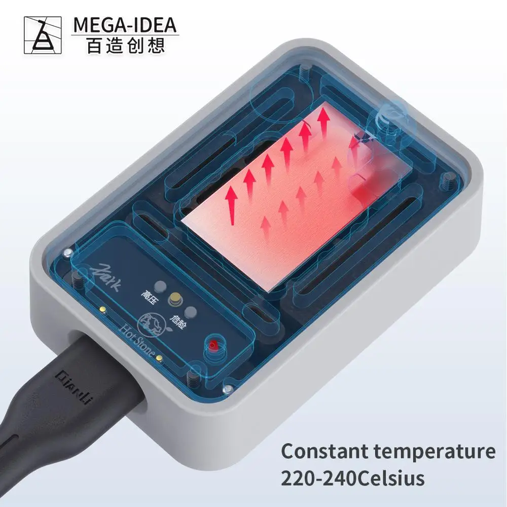 QianLi Hot Stone one button to heat up for perform glue and tin removing operation for phone IC CPU finger print cable