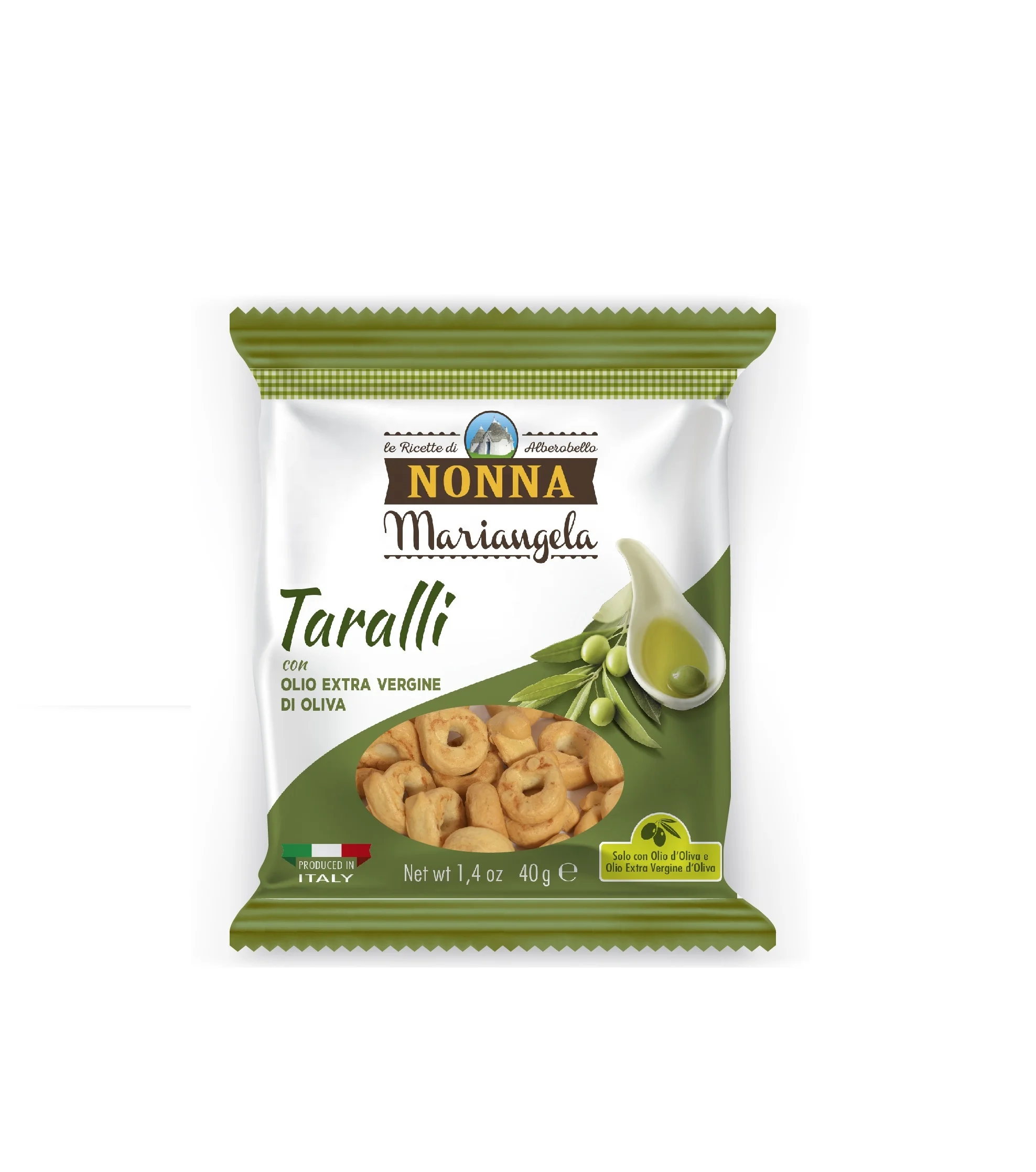 Italian Premium Grain Snack - Savoury biscuits for a quick & Healthy break, Multipack (10 packs x 40g) - EVO Oil bites