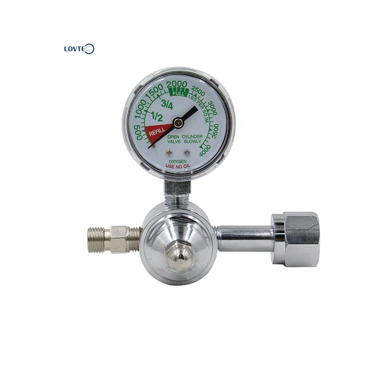 Lovtec hospital medical cylinder oxygen pressure regulator for cylinder valve