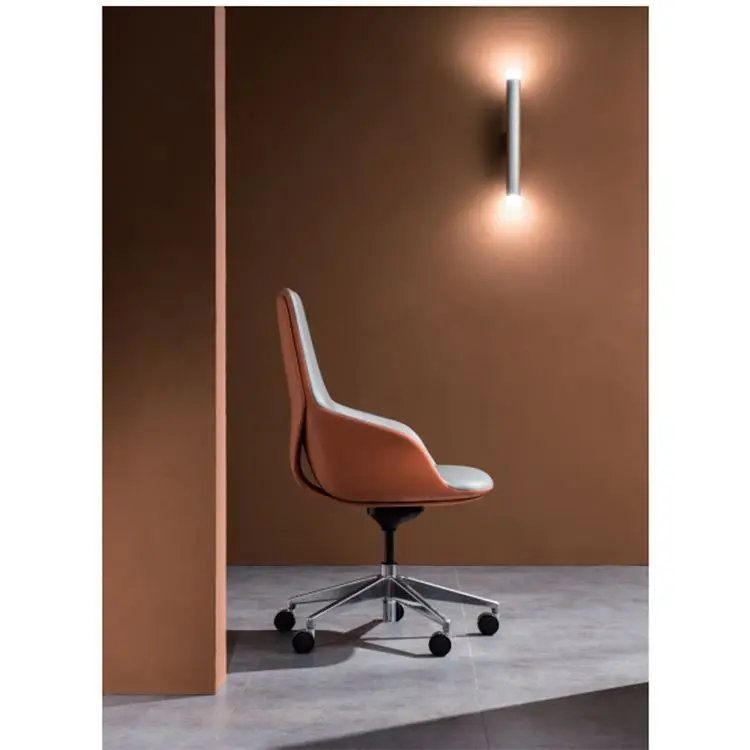 Genuine 360 swivel boss leather office chair lifting visitor chair for hotel