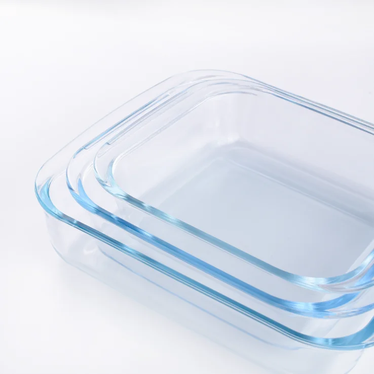 Glass Baking Tray Muffin Pan Pizza Pan Multifunctional baking dish