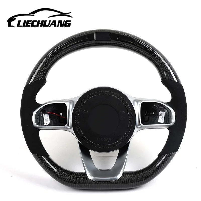 Custom Alcantar Mahogany steering wheel For Ben z 2019-2020 w205 w213 GLE GLS W219 racing wheel convertible px
