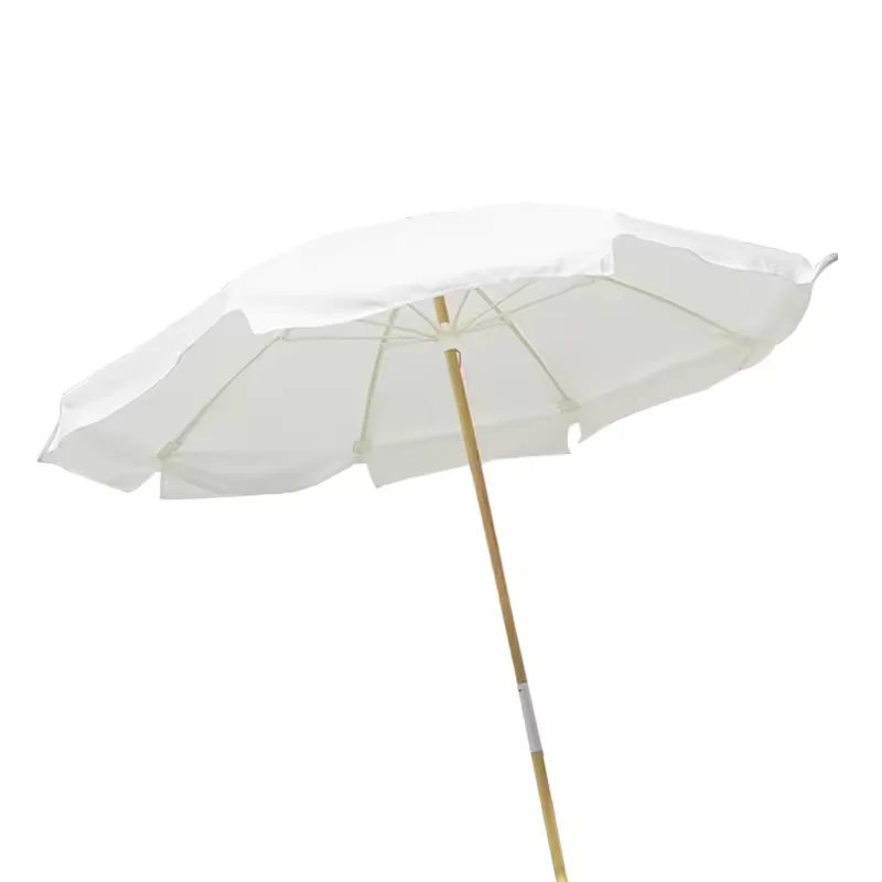 Wholesale Custom Outdoor Foldable Sun Umbrella Advertising Polyester PVC Oxford Waterproof Beach Umbrellas With Adjustable Tilt