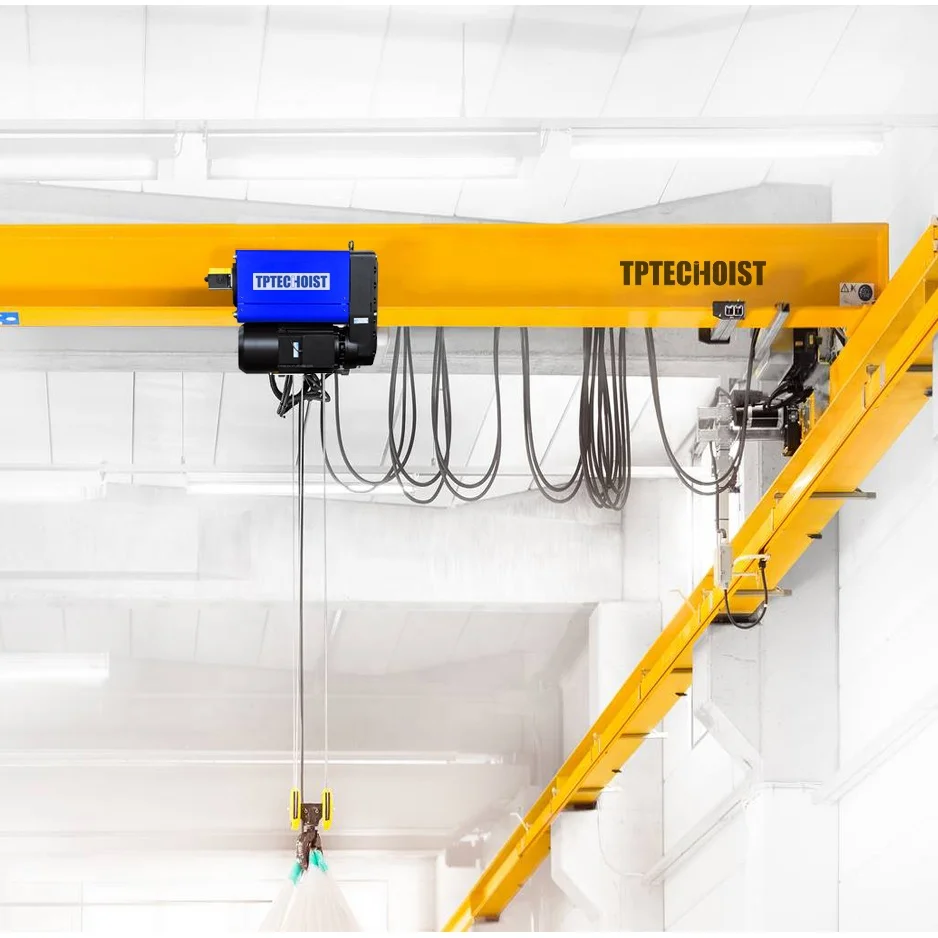 3 ton 5t 10t  European Type O/H Crane Lightweight Silent Smooth Running Single Girder Overhead Crane Puente Grua de una viga