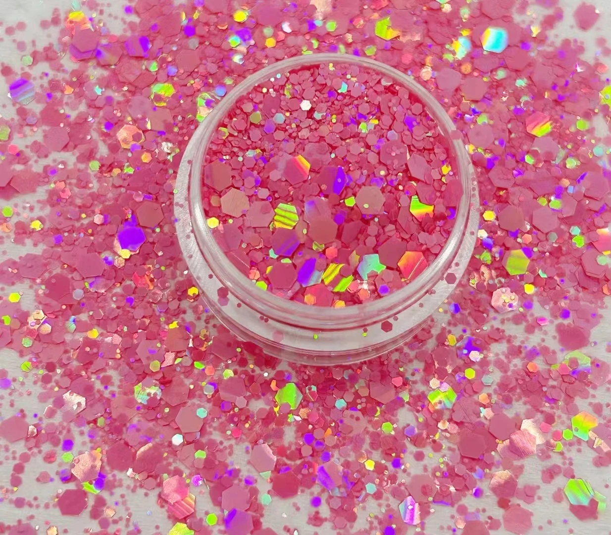 2oz/Shaker Bulk Polyester Nail Glitter Chunky Mixed Holographic Glitter for Tumblers Resin