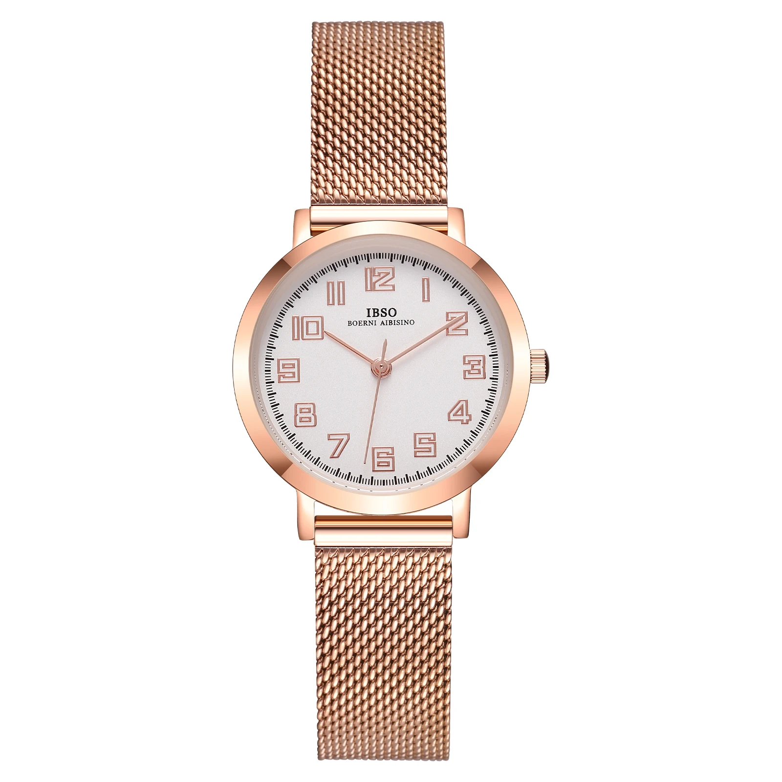 IBSO 2024 New Luxury Japanese Movement Quartz Watch Business Fashion Style Stainless Steel 30mm 9mm Alloy Limited Edition Seiko