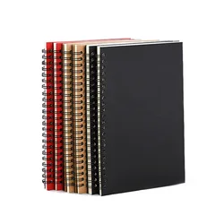 Customizable sublimation bulk black brown spiral bound notebook for school students removable spiral notebook ordinary