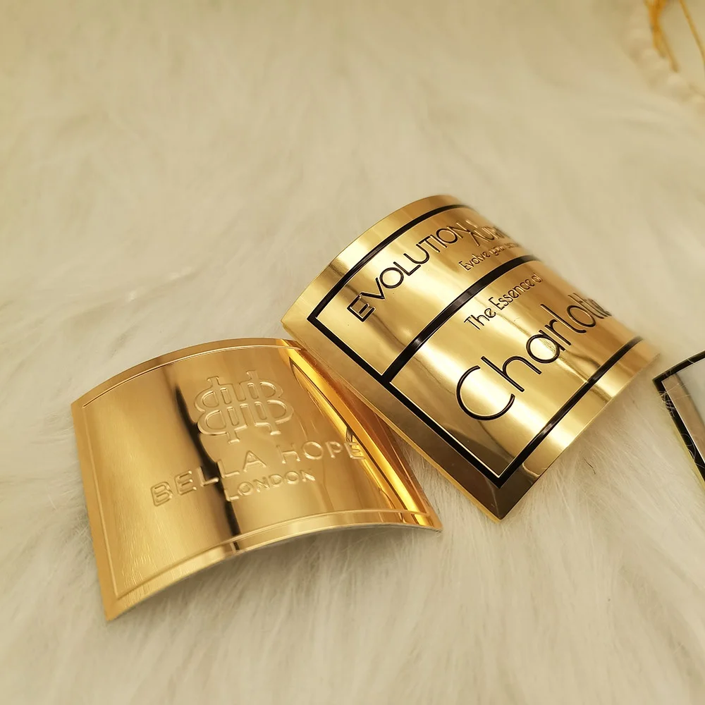 High Quality Luxury Candle Jar Gold metal Logo Stickers Printing Custom candle label printing