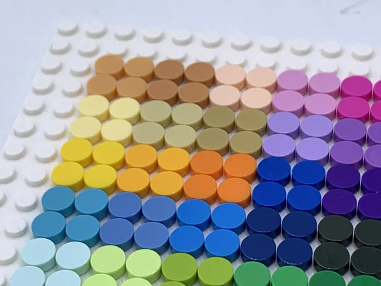 98138 Round Tile brick DIY 1x1 Bricks Plate Mini Puzzle Education Toys ABS Plastic Building Blocks