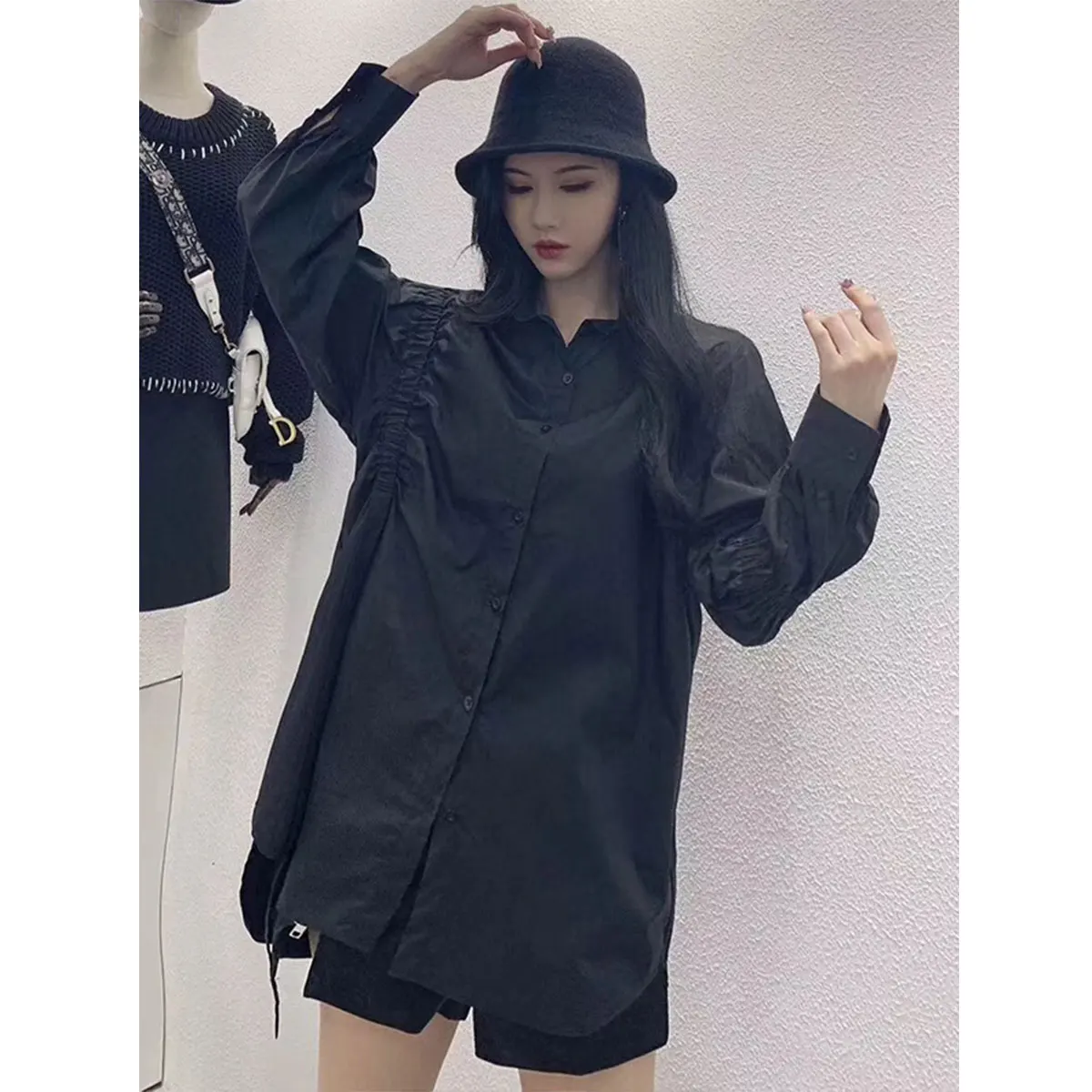 OEM upscale ladies fashion simple style shirt spring and summer blouse elegant ladies blouse