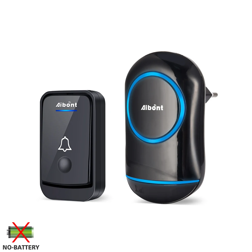 Wireless No Battery Operated Doorbell 200m No Battery Bell Push Button Kinetic Design