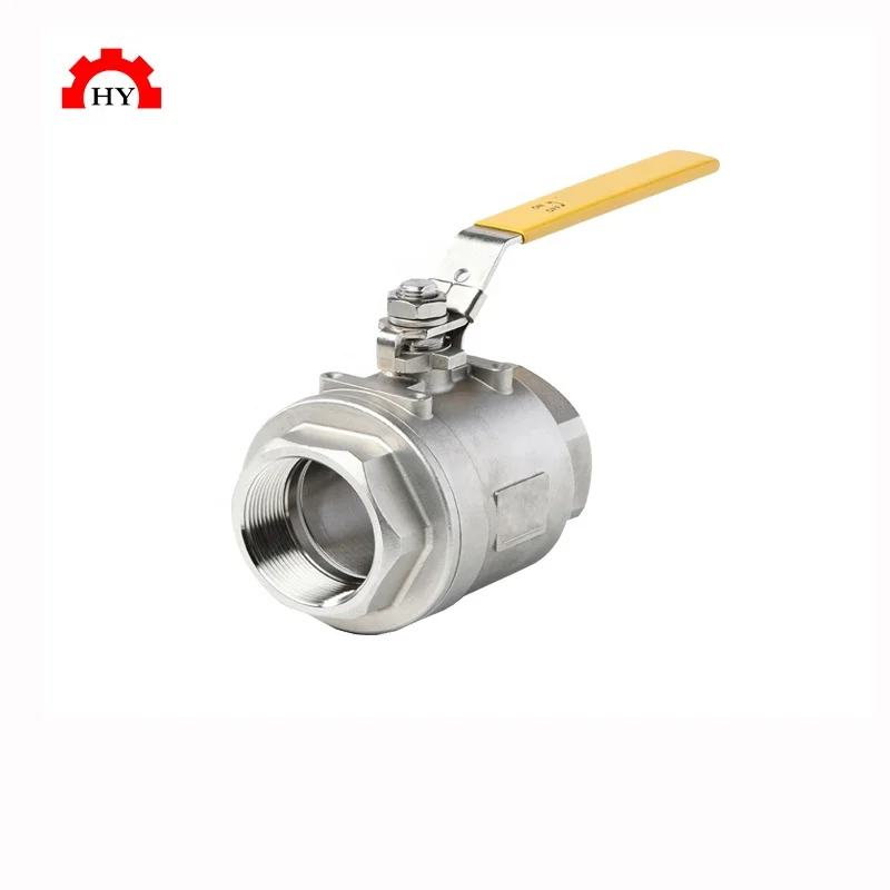 wholesale price stainless steel 2 pc female thread ball valves with steel handle