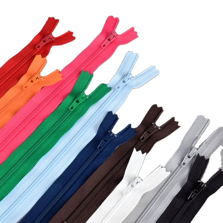 Solid Color 50cm/200cm Nylon Zipper for pillow case and bed cover