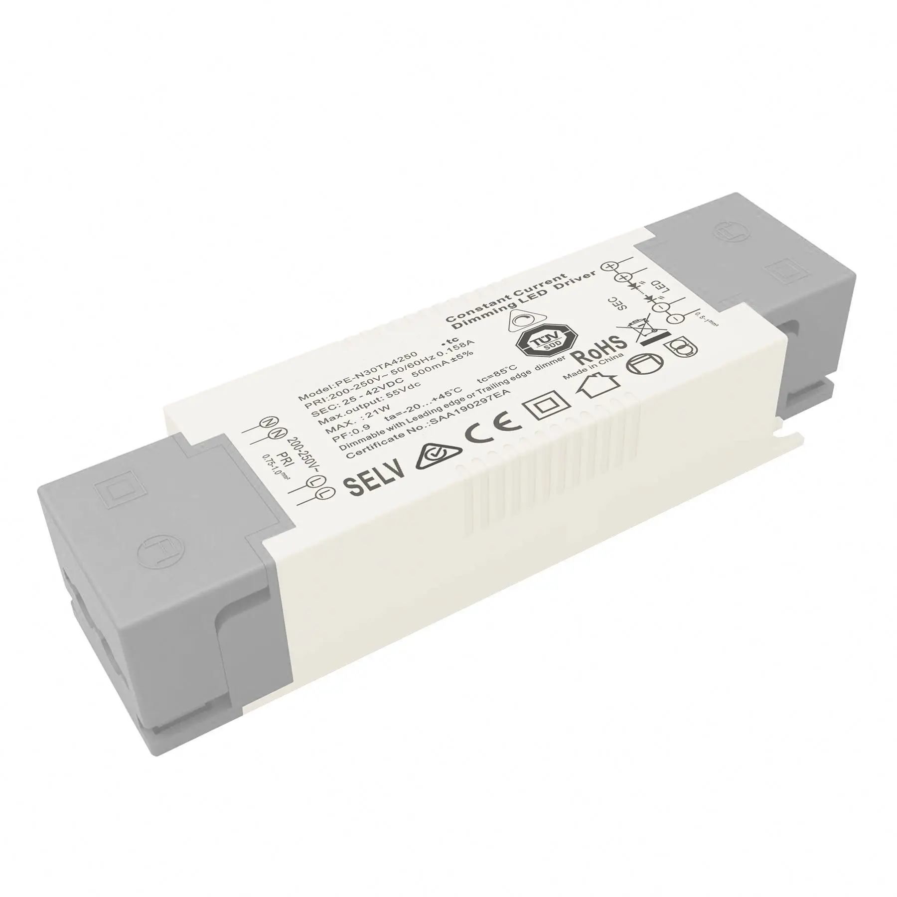Новый продукт 0750Ma 24V 18W Dali диммируемая светодиодная лампочка 300Ma