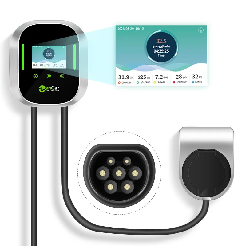 11kw APP ev charger type 2 wall-mounted charging stations 16A wallbox Zencar WPro T2 socket