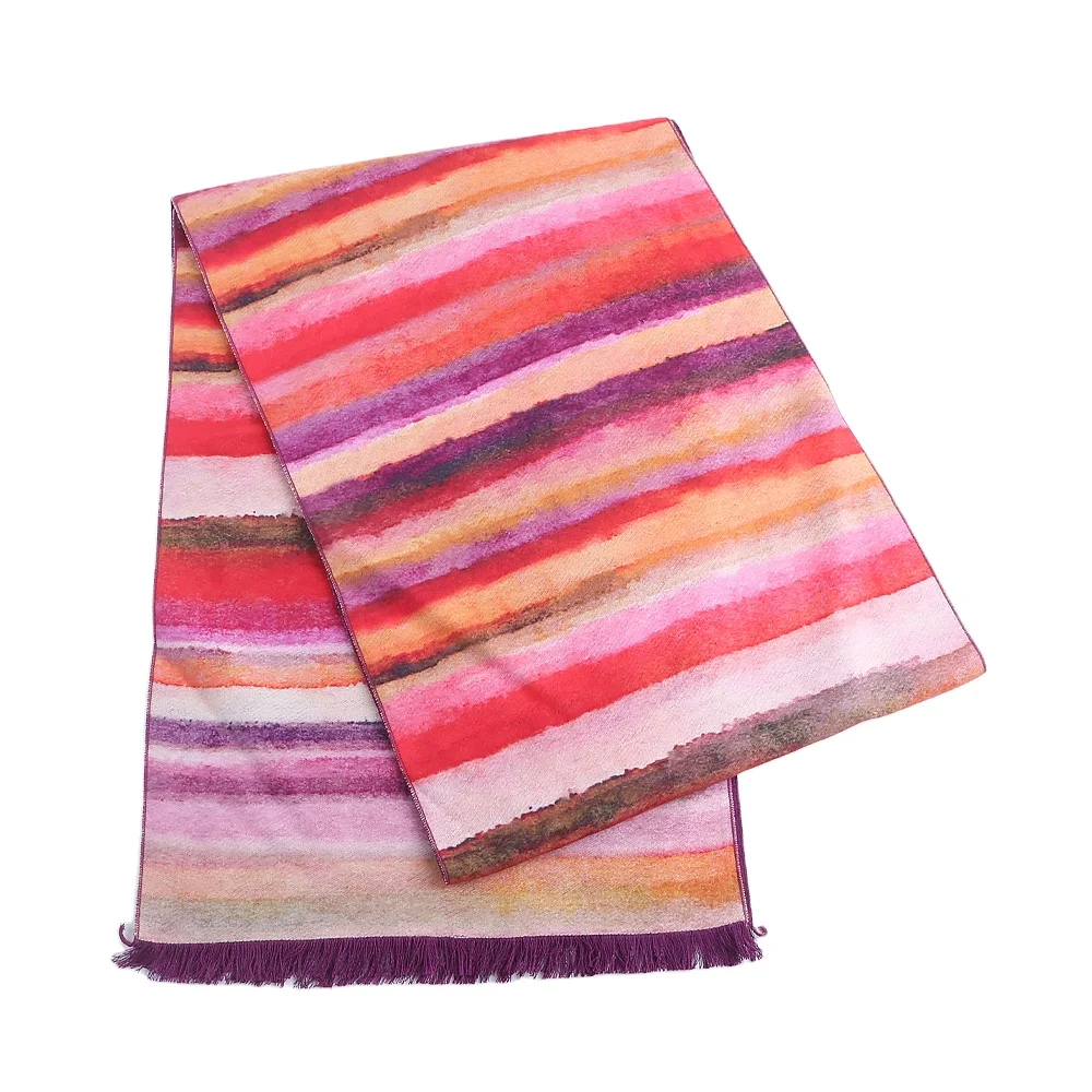 Porostar Supplier Custom Wholesale High Quality Autumn Winter Warm Designer Silk Scarf Silk Shawls Oversize