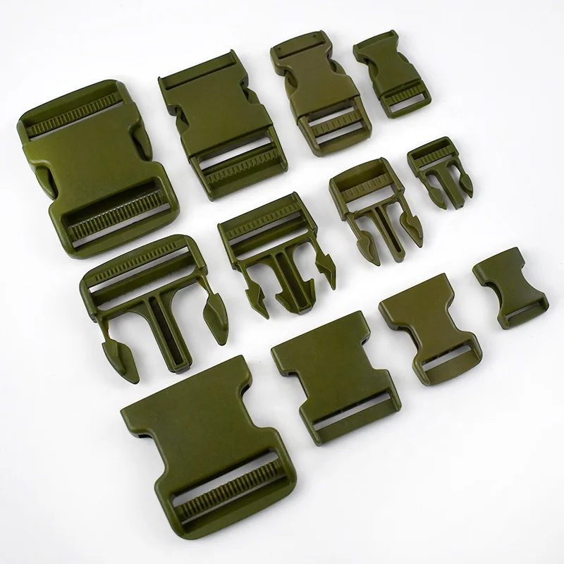 Meetee BF240 50mm Navy Green Backpack Webbing Adjustable Buckle Luggage Accessories With Quickly Release Plastic Fasteners