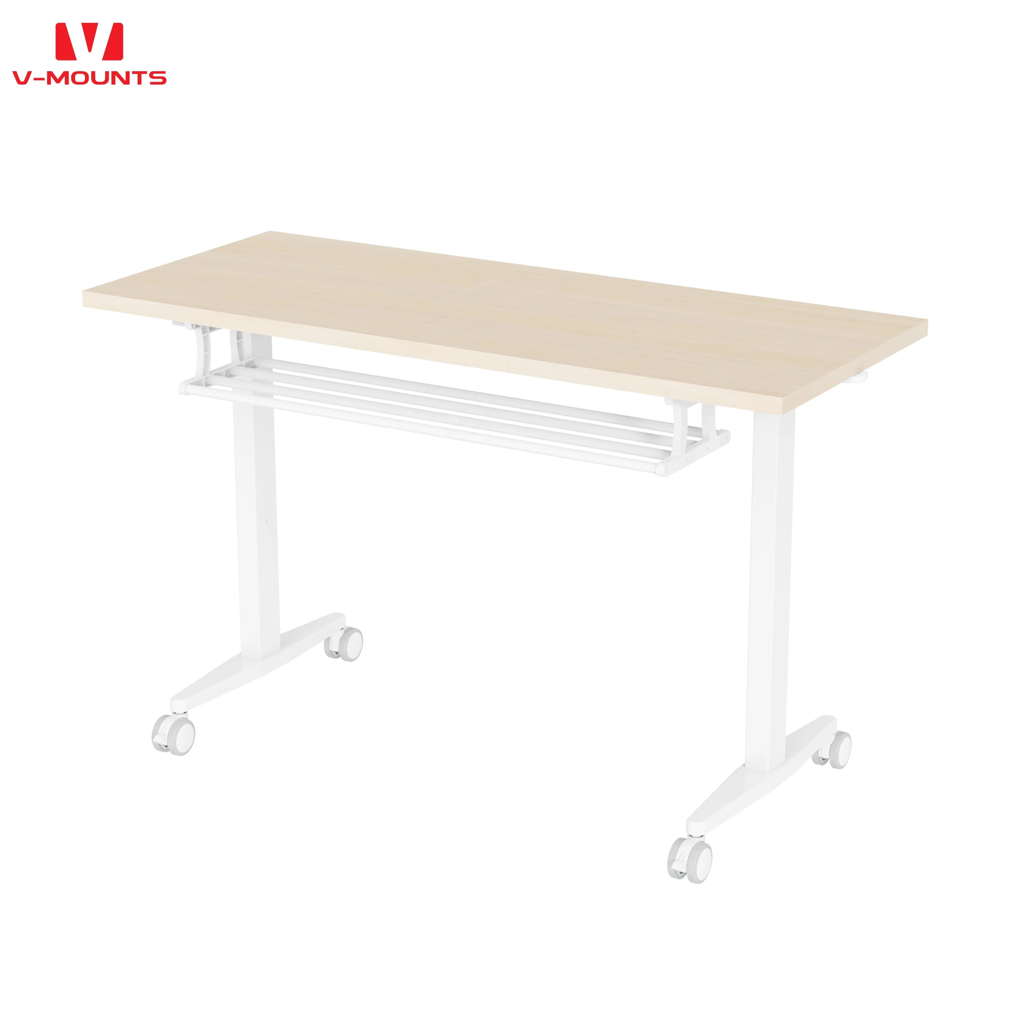 V-mounts ErgoTech office furniture Spacious desktop mobile standing laptop desk with universal wheels VM-FC201