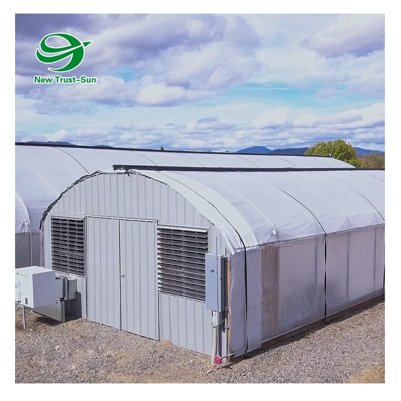 
Hot Sales Agricultural single-span tunnel film industrial greenhouse with blackout shading system 