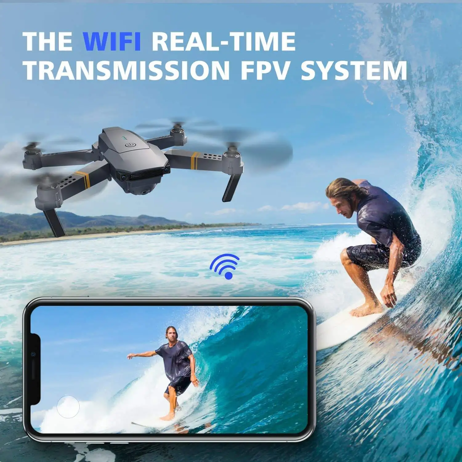 2023 Hot Selling E58   Foldable Long Flying Range Distance Battery Wifi RC Video HD Mini 4K Camera Drone