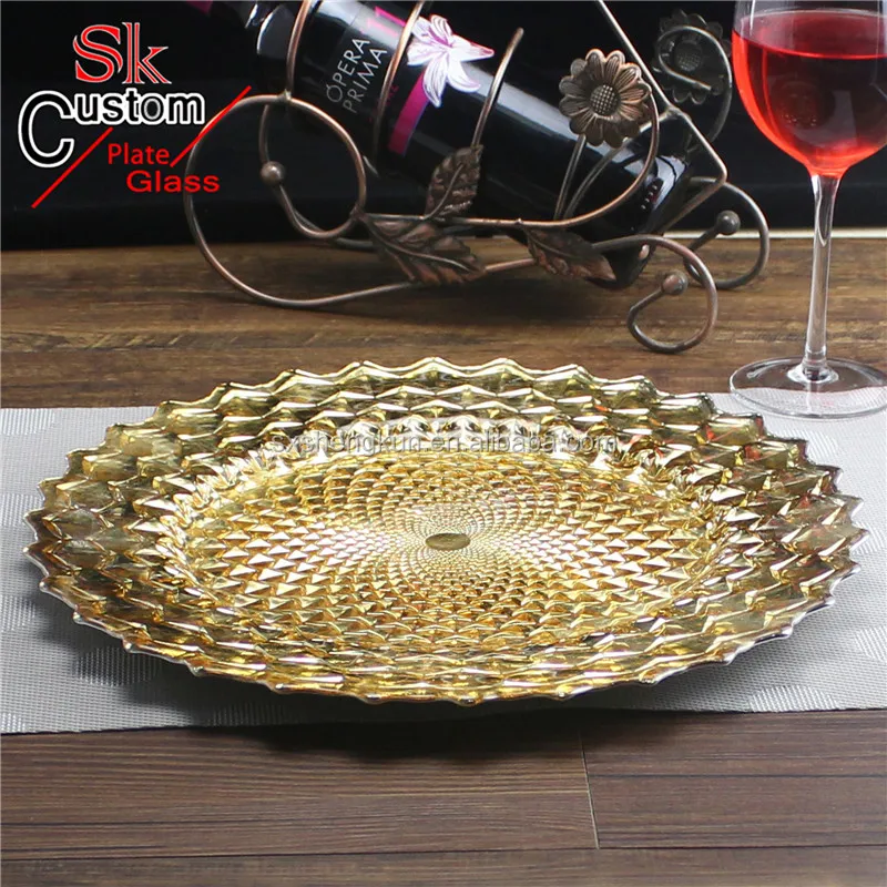 Promotional gift mouth blown transparent 13inch lead free glass pie plate borosilicate glass bakeware with OEM decal logo