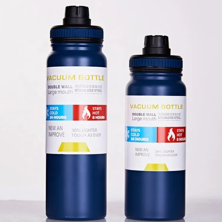 Оптовая продажа, Спортивная бутылка для питьевой воды powerade из нержавеющей стали с двойными стенками и логотипом на заказ, термос с широким горлом, фильтр 800 мл