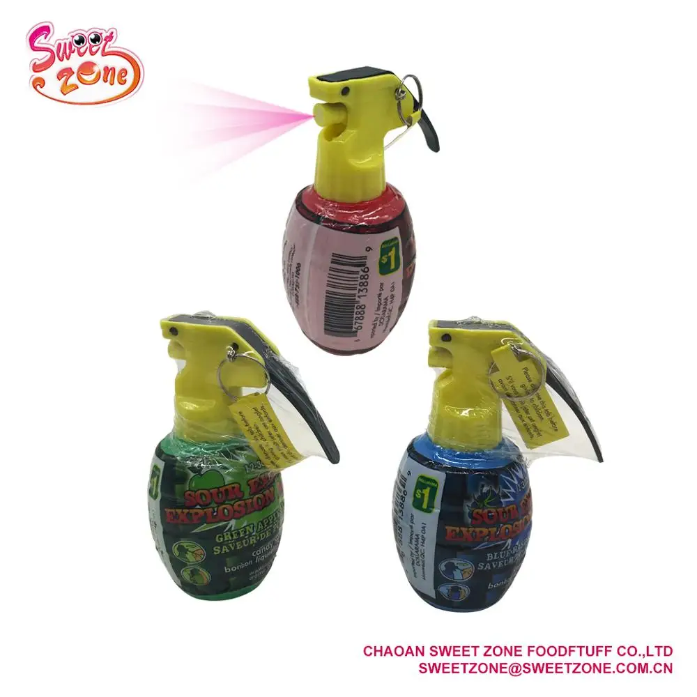 Funny Grenade Toy Sour  Spray Liquid Candy Spray