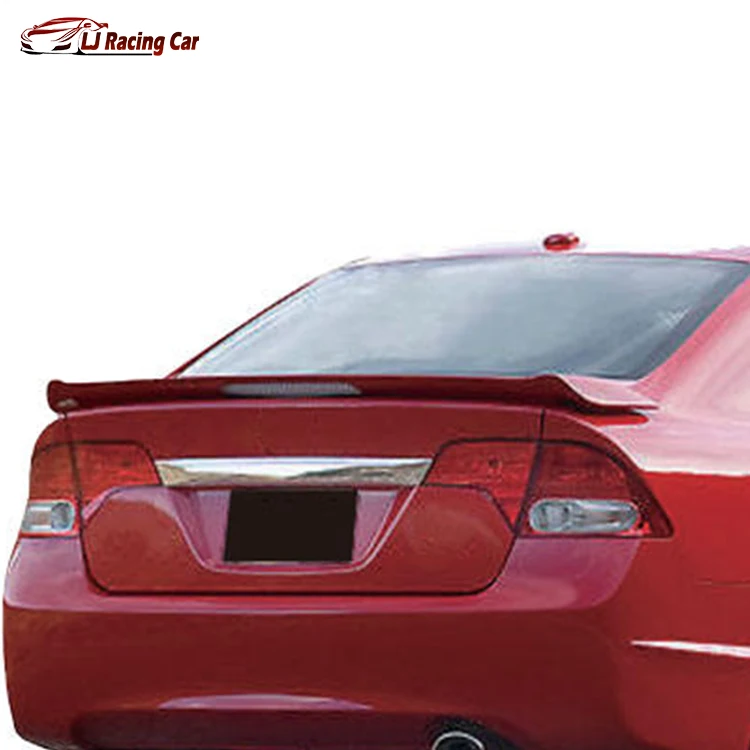 Car Accessories Rear Trunk Lip  Spoiler Wing Cover With Light Rear Tail Wing Cover Decoration  For Honda Civic 2008-2011