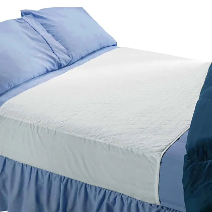 Urinary Bedding Waterproof Incontinence Saddle Style Tucked Wings Pee Pads Quilted Washable Nursing Pad