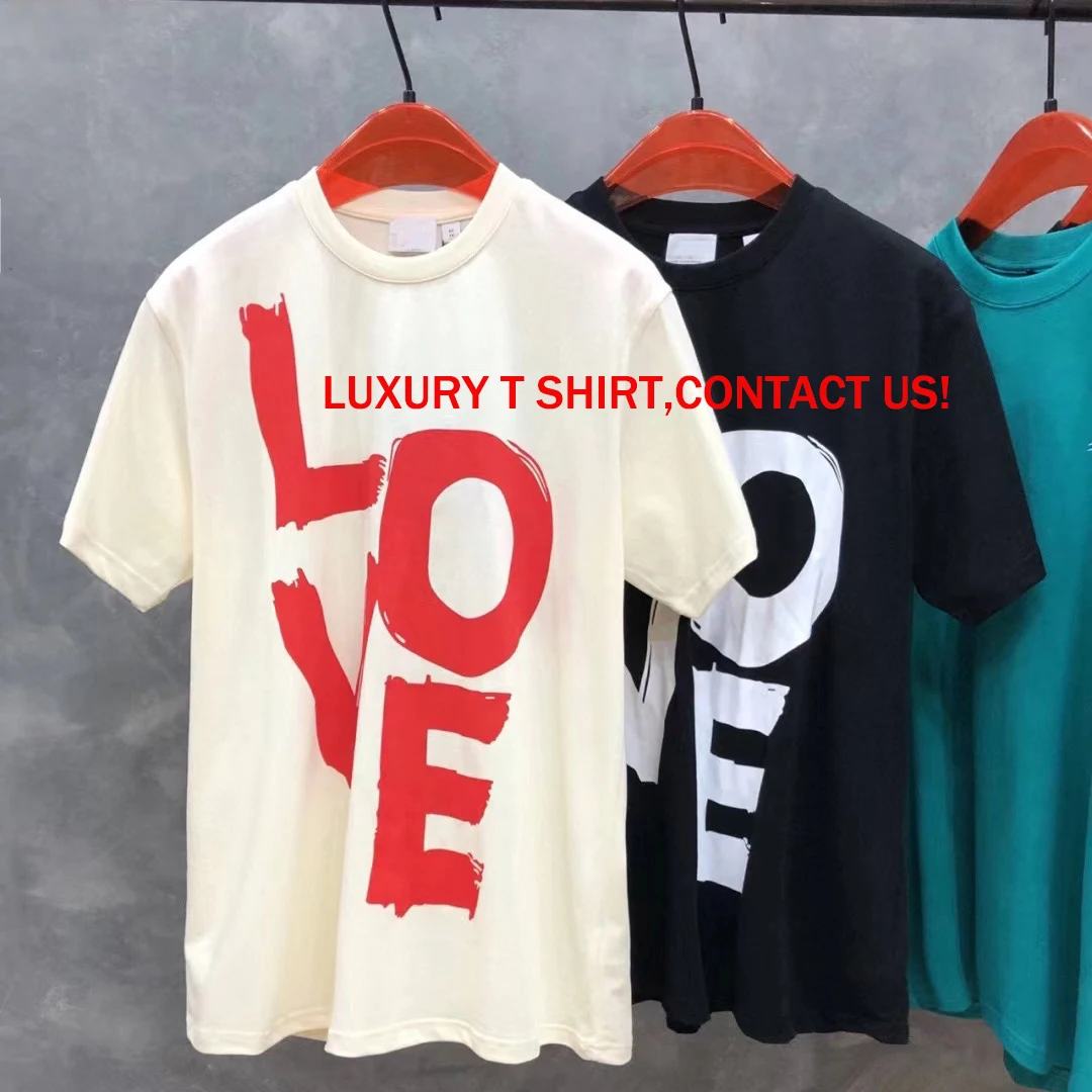 Men Luxury Designer Fashion Tee Shirt Custom Printed Famous Brand Casual Women Famous brand Summer Blouse Tees Tshirts