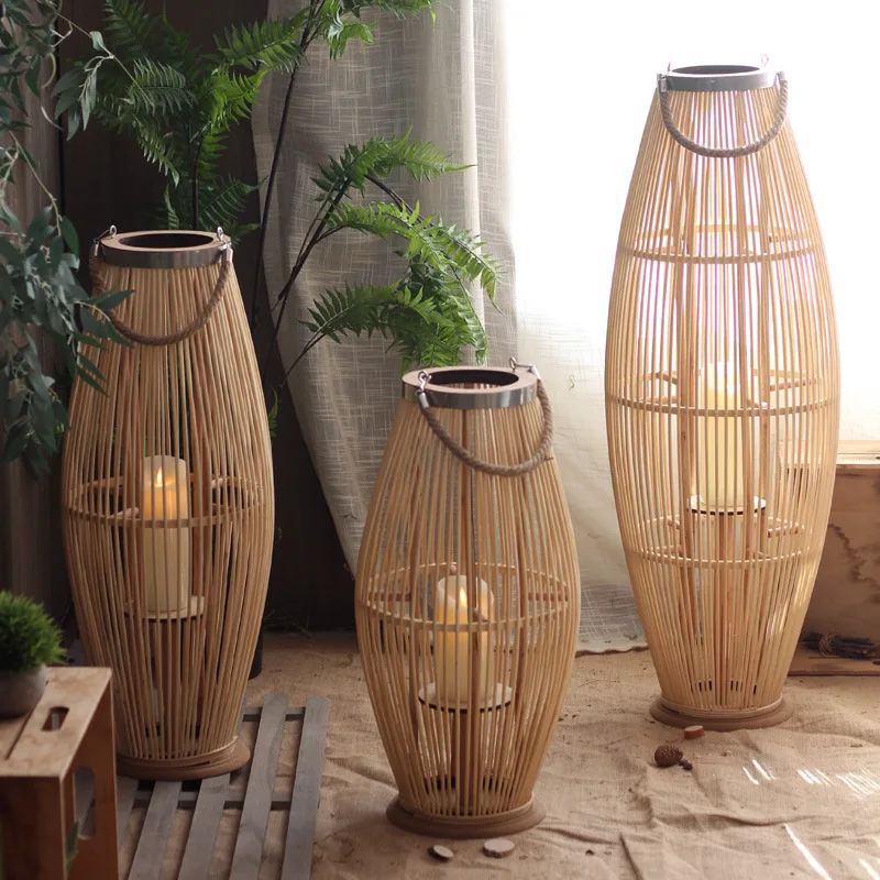 Home decoration ornaments, retro wind lamps, floor to ceiling candlesticks, hotel display windows