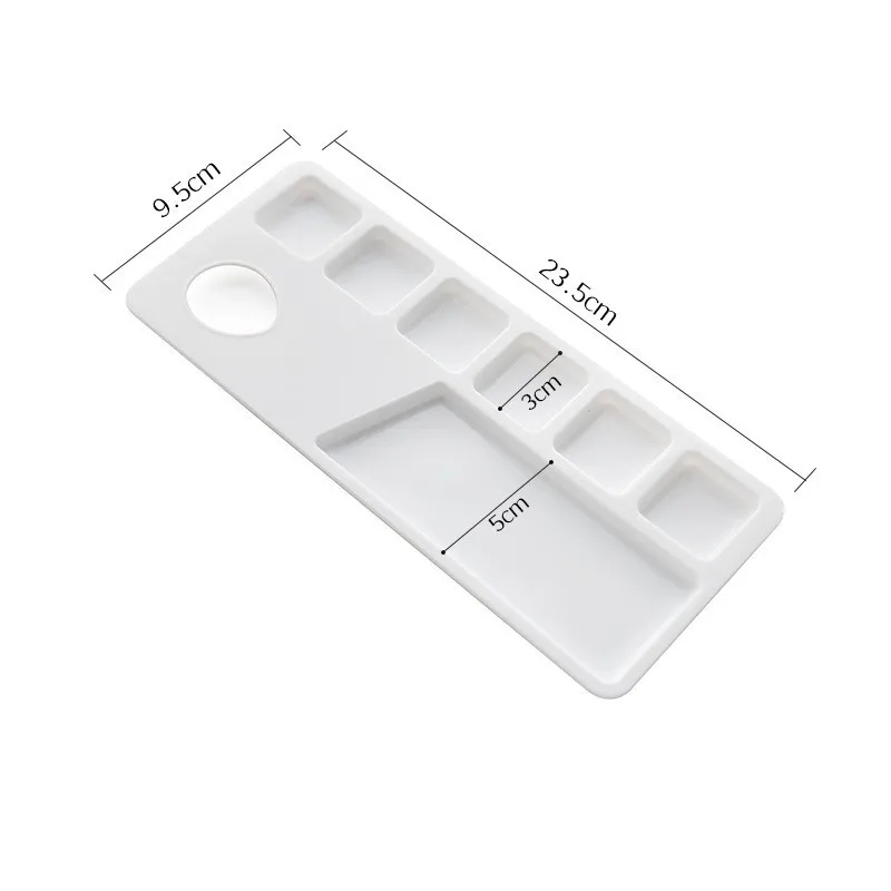 Art Tools 7-Piece Set Palette DIY Paint Tray Spike Flat Peak Slant Peak Combination Acrylic Pen
