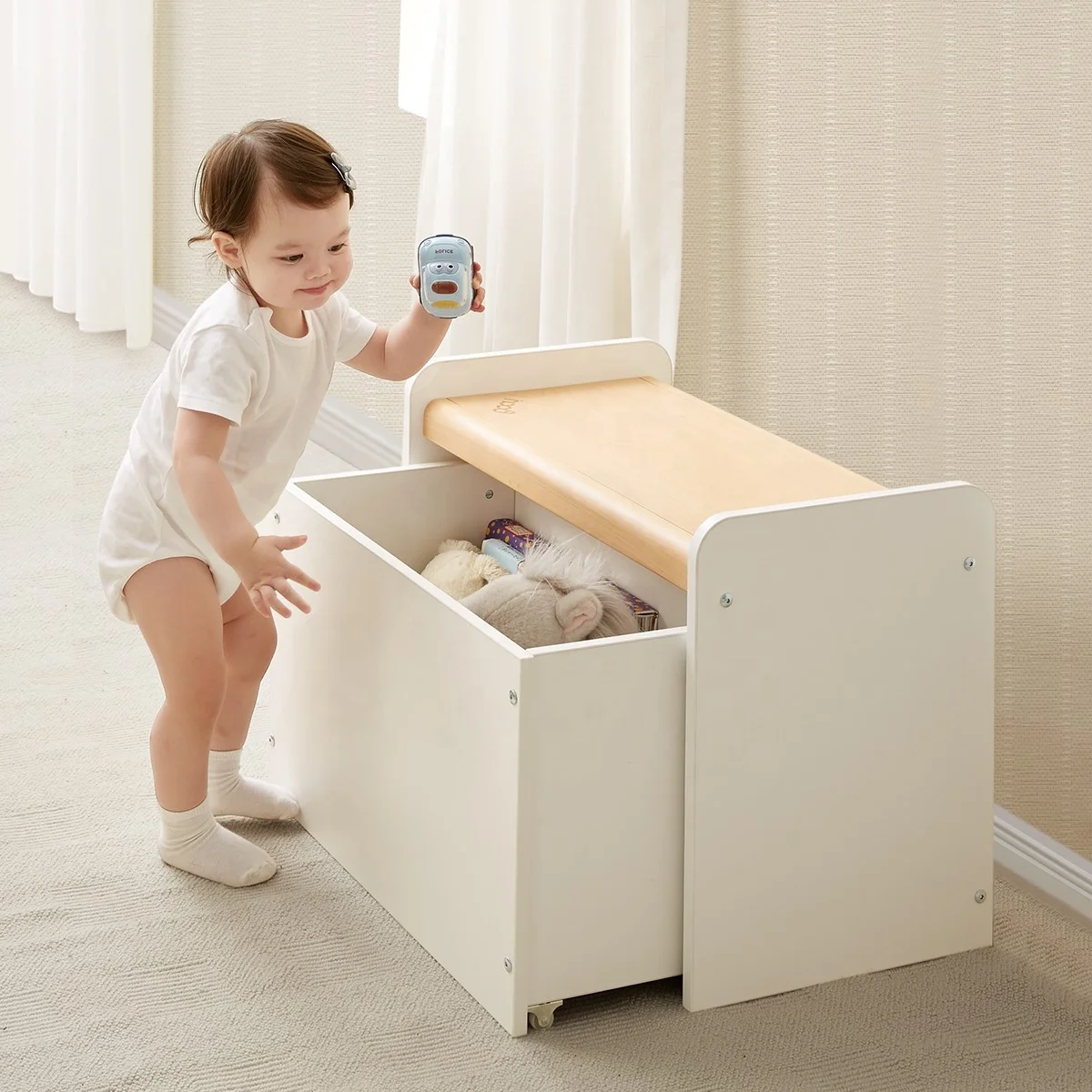 Детская безопасная, из дерева детскую мебель, маленький прикроватный детский шкаф для хранения игрушек\n
