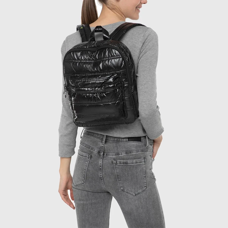 Custom Logo Waterproof Shiny Bag For Business High Quality Puffer Laptop Backpack Ladies Quilted Puffy Bag