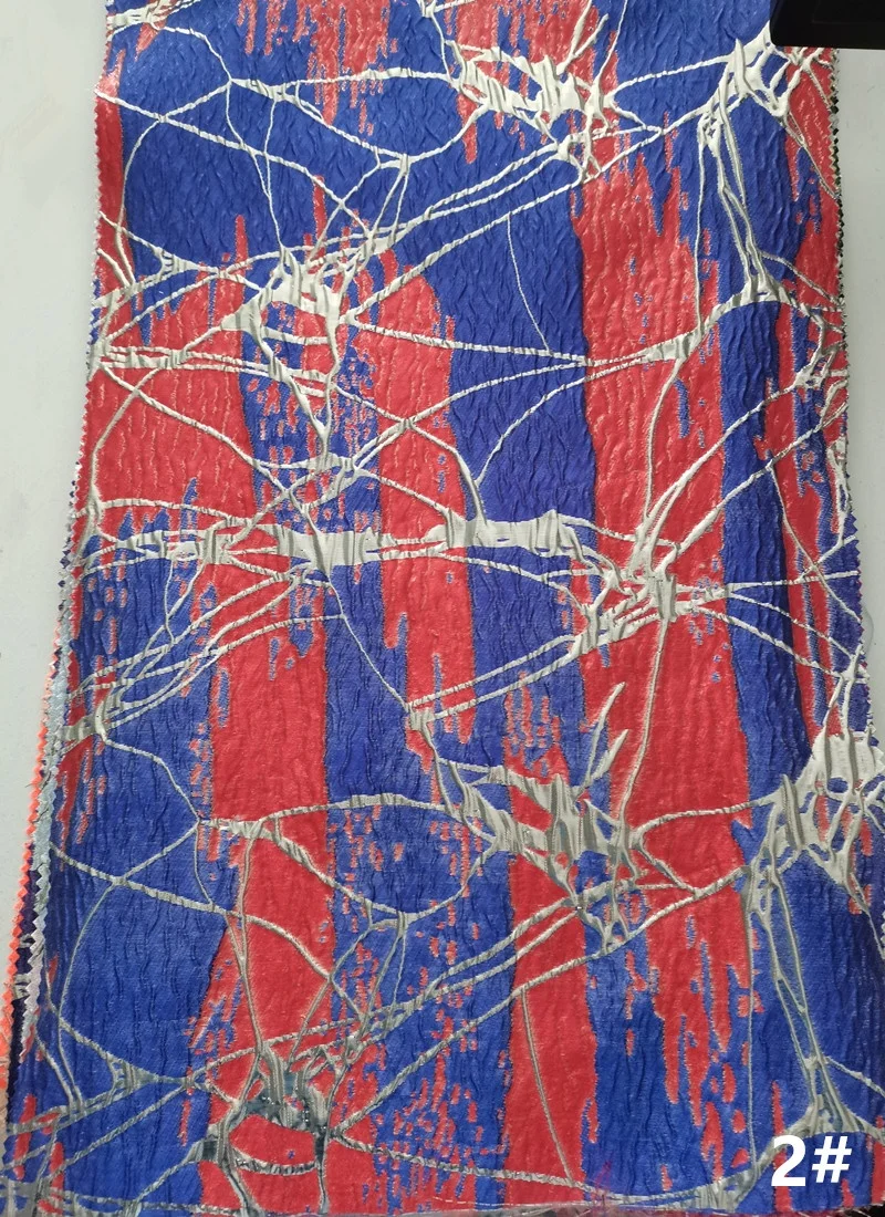 124gsm shiny metallic brocade organza jacquard garment fabric