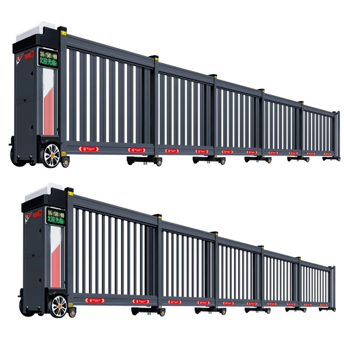 Industrial Driveway Entry Sliding Gates Automatic with Smart Electric Motor  Aluminum Alloy Main Gate
