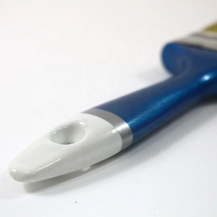 Yep Wholesale High Quality Bristles Paint Brush With Blue Wooden Handle White Tail
