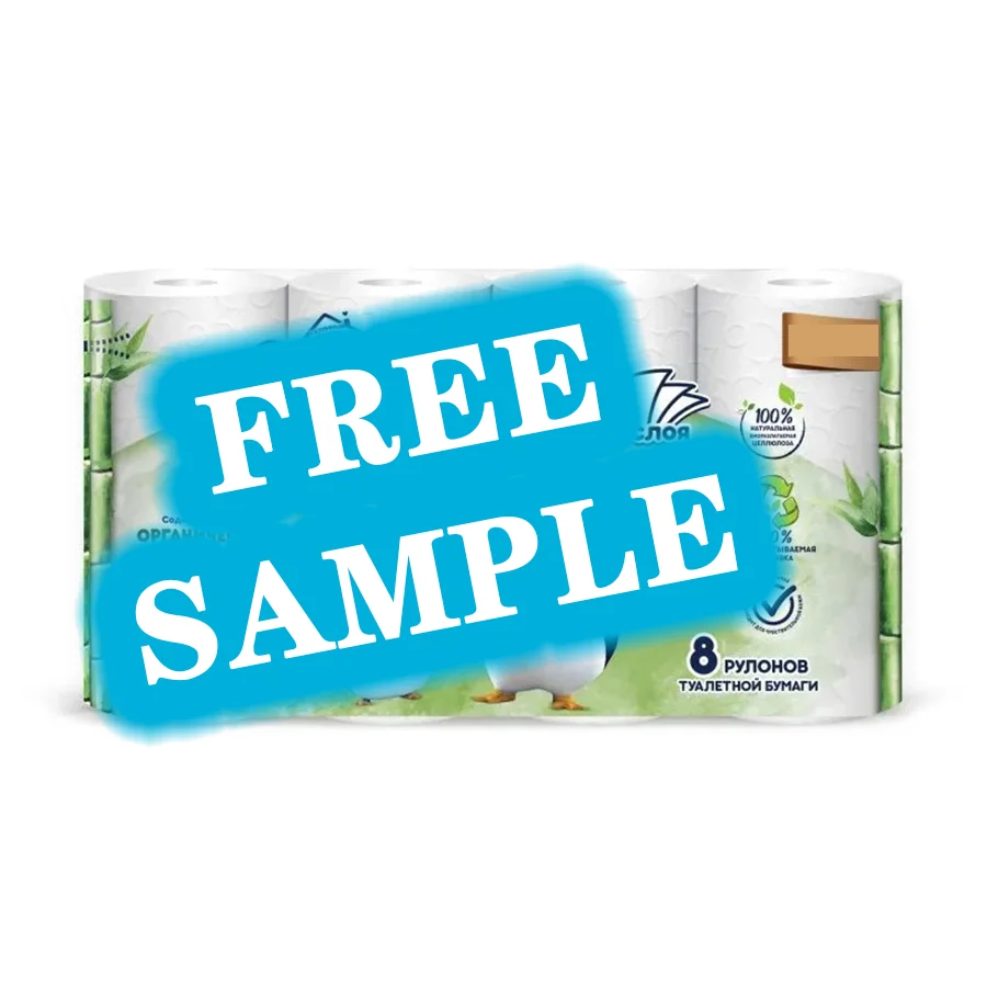 Bathroom White Toilet Tissue Roll Bamboo Toilet Paper