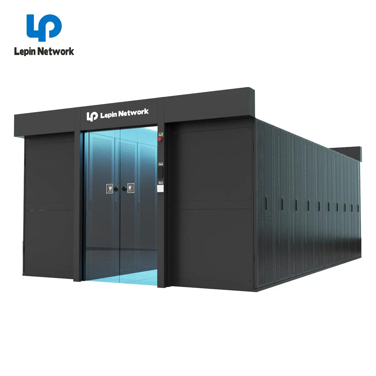 ningbo lepin factory  custom glass door cold containment  aisle 42u KH KA network cabinet Fire linkage control unit B2 TYPE