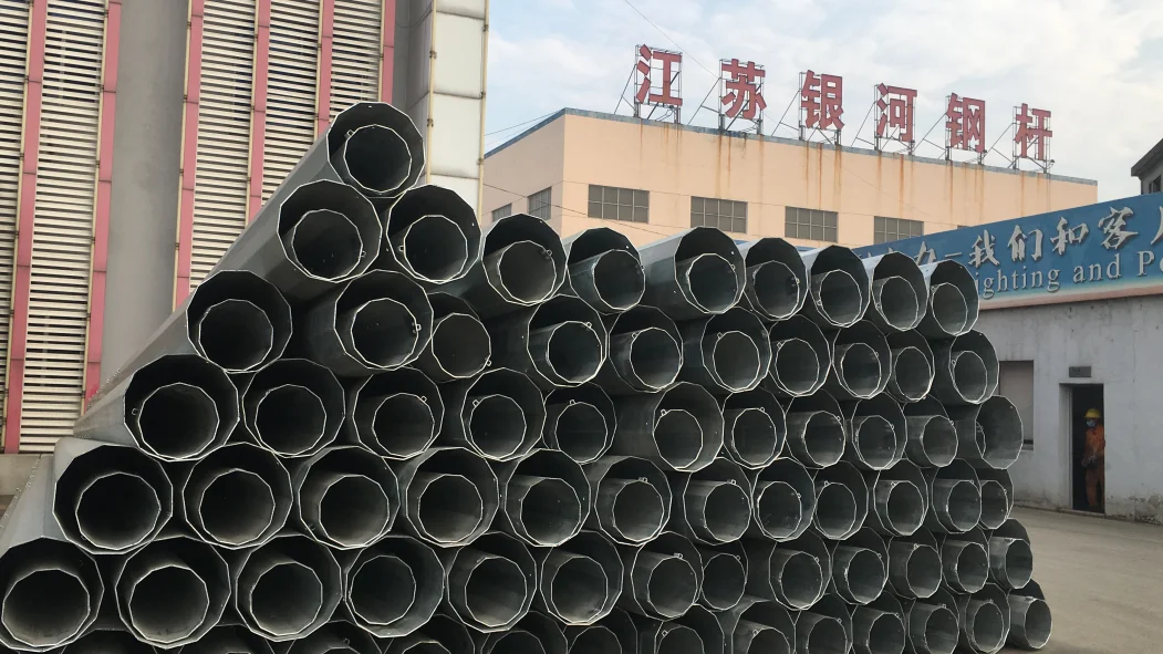 220kv Galvanized Power Transmission Electric Steel Tubular Tower Pole
