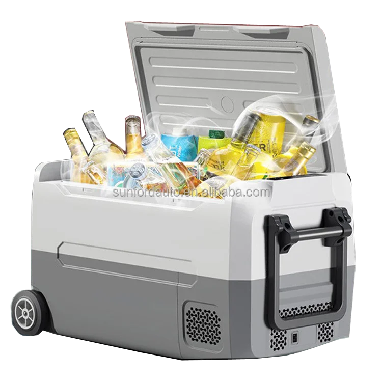 Factory direct sale solar fridge 45L and car mini fridge 220v 12v and portable compressor car fridge freezer