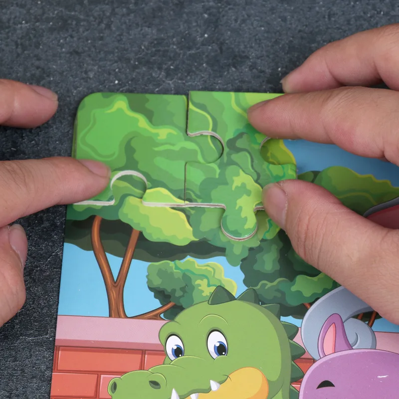 
24 / 40/ 60 Juguetes Educational Developmental Baby Kids Training Toy Cartoon Animal Wooden Puzzle 