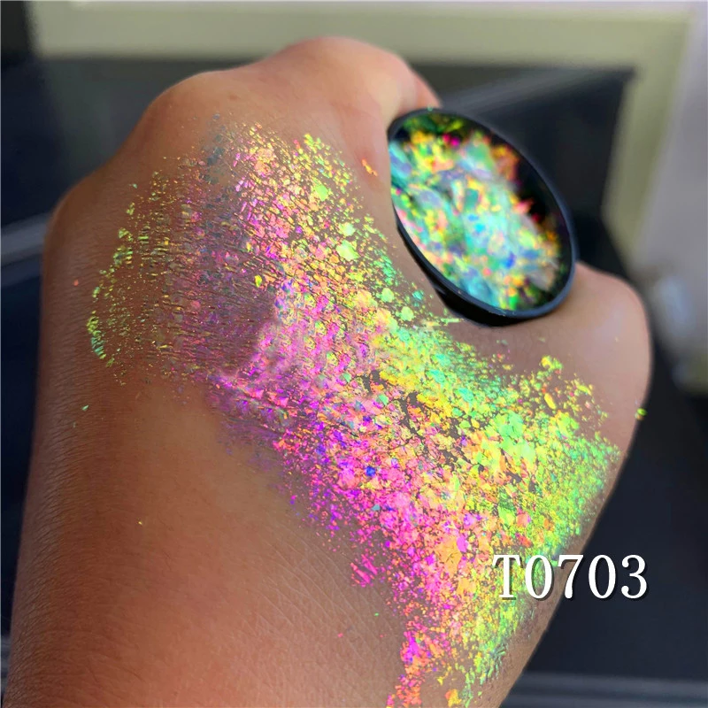 Wholesale Chameleon Loose Eyeshadow Glitter 7 Colors Private Label Loose Duochrome Pigment Eyeshadow
