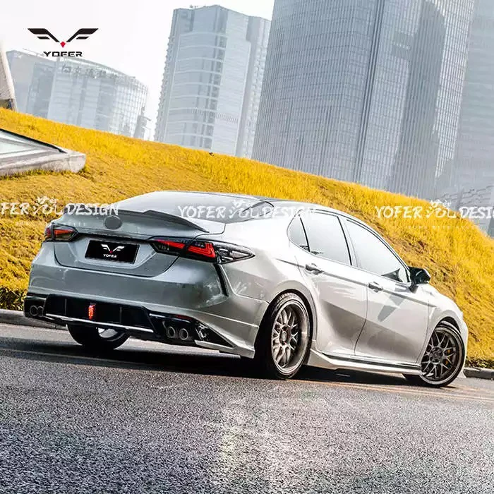 Yofer for camry2018- sports car front rear bumper lip diffuser side skirts accessories bodykit