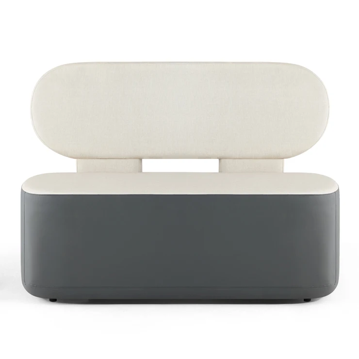 Concise Style reception area leisure two seater sofa leather office chair for visitors