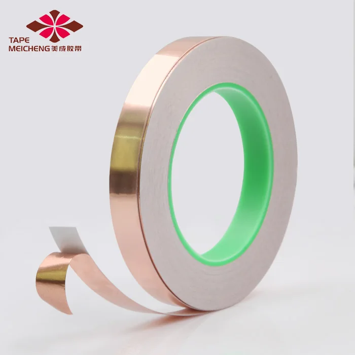 0.08mm Thk Copper Foil Tape with Conductive Adhesive for EMI/EMC shielding High Temperature